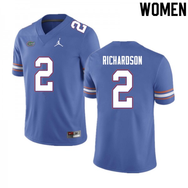 Women #2 Anthony Richardson Florida Gators College Football Jersey Blue